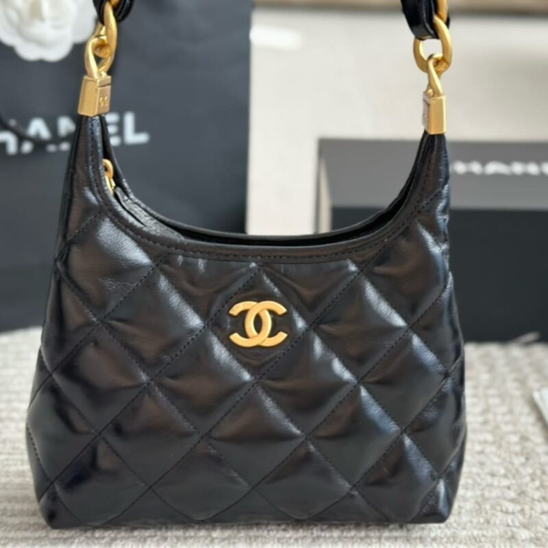 Alternative view of CHANEL SMALL HOBO BAG BLACK 20CM AS4922 B16897 94305