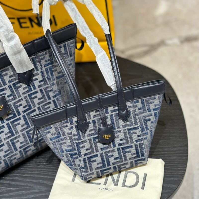 Alternative view of FENDI ORIGAMI MINI TRANSFORMABLE BAG DARK BLUE 16CM 8BS083ASU0F1PQK