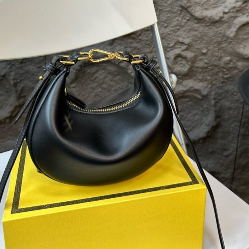 Alternative view of FENDI FENDIGRAPHY MINI LEATHER BAG BLACK 20CM 8BS081A5DYF1HEJ