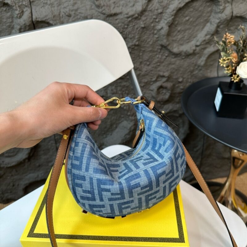 Alternative view of FENDI FENDIGRAPHY MINI BAG DENIM BLUE FF 20CM 8BS081AS3FF1PLN