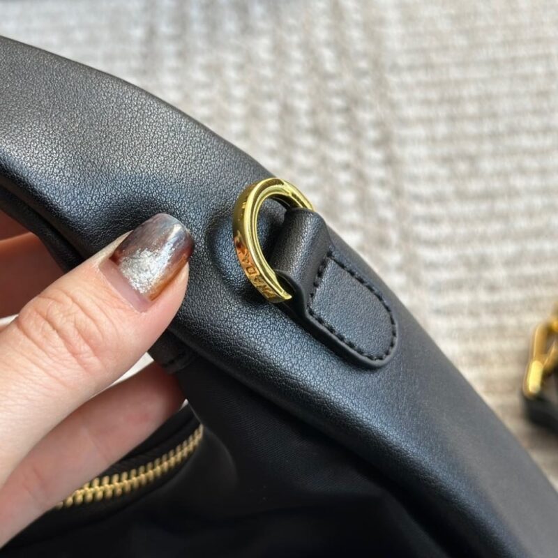 Alternative view of PRADA RE NYLON AND NAPPA LEATHER MINI BAG WITH BOW BLACK 20CM 1BC241 RP0C F0002 V OXO