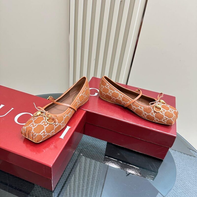 Alternative view of GUCCI WOMEN'S HORSEBIT BALLET FLAT ORANGE