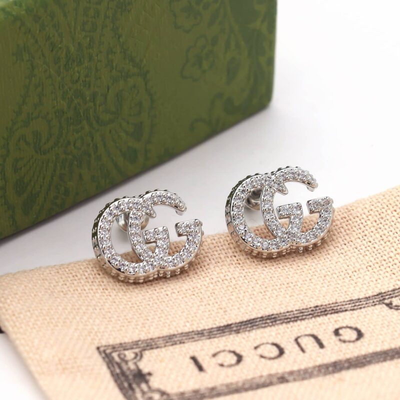 Alternative view of GUCCI GG MARMONT CRYSTAL STUD EARRINGS 814432 J3F42 8162