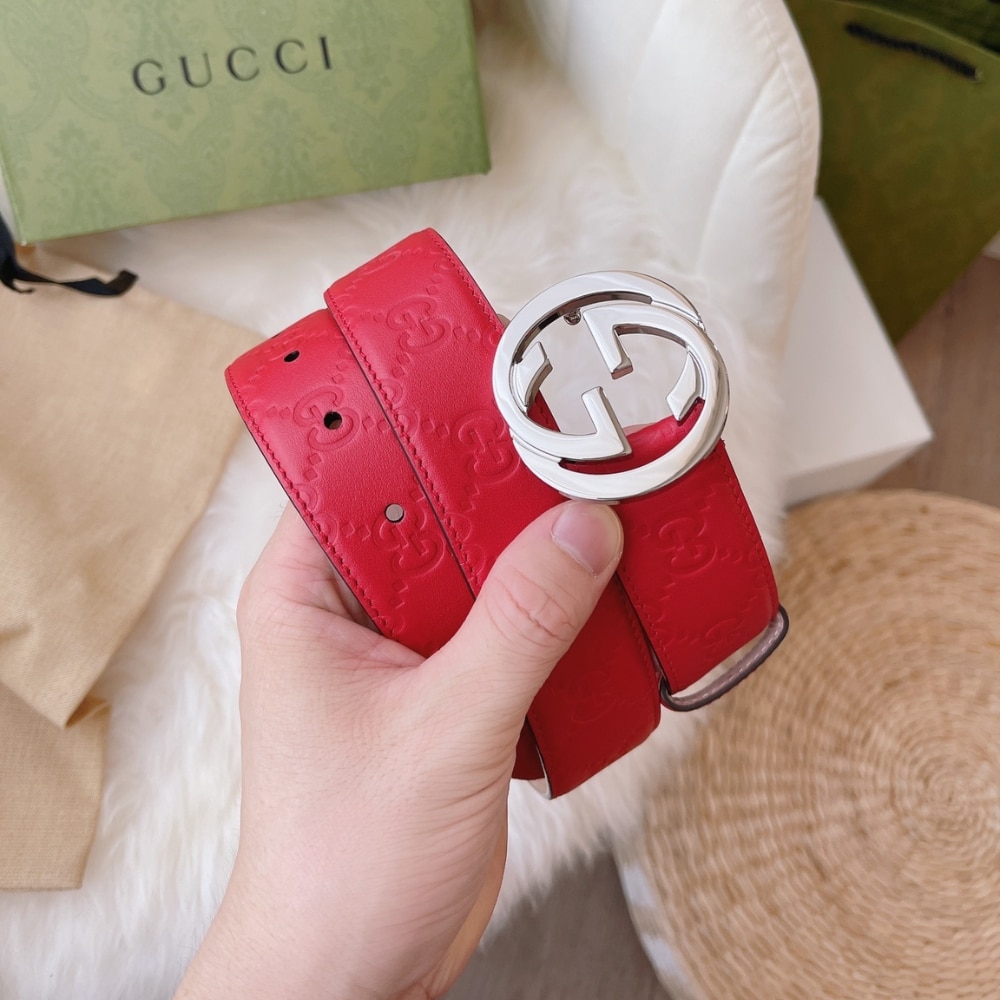 GIFT SET: GUCCI GG MARMONT BAG RED & BELT RED - Image 12
