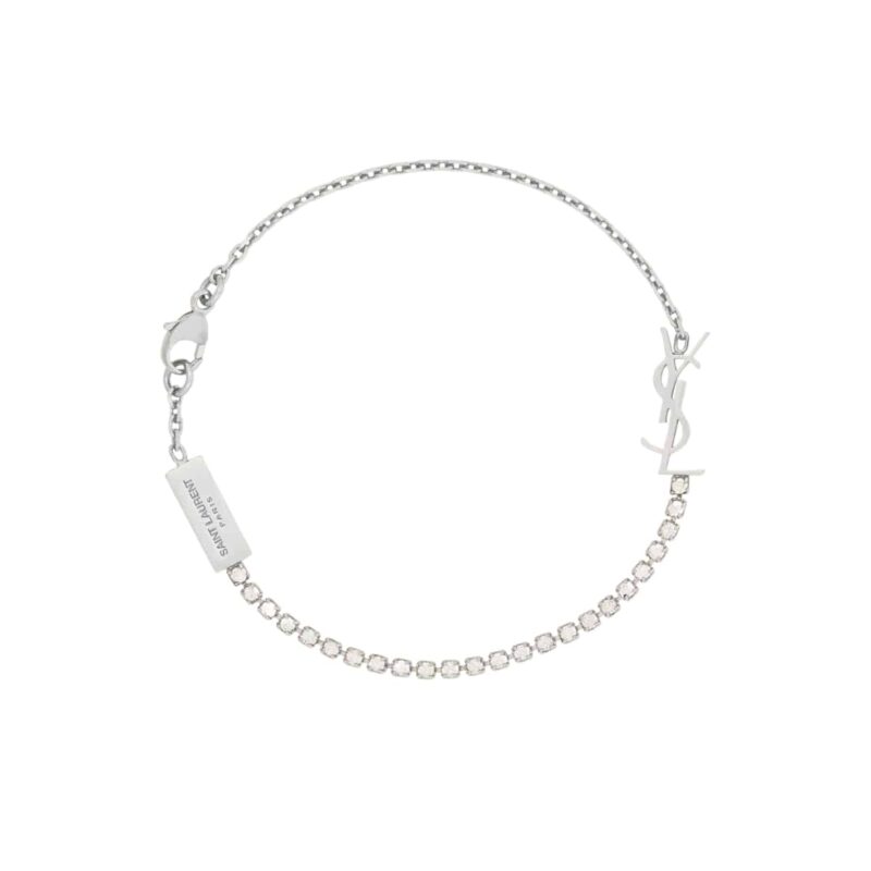 SAINT LAURENT CASSANDRE CHARM BRACELET PALLADIUM 712345Y15268162
