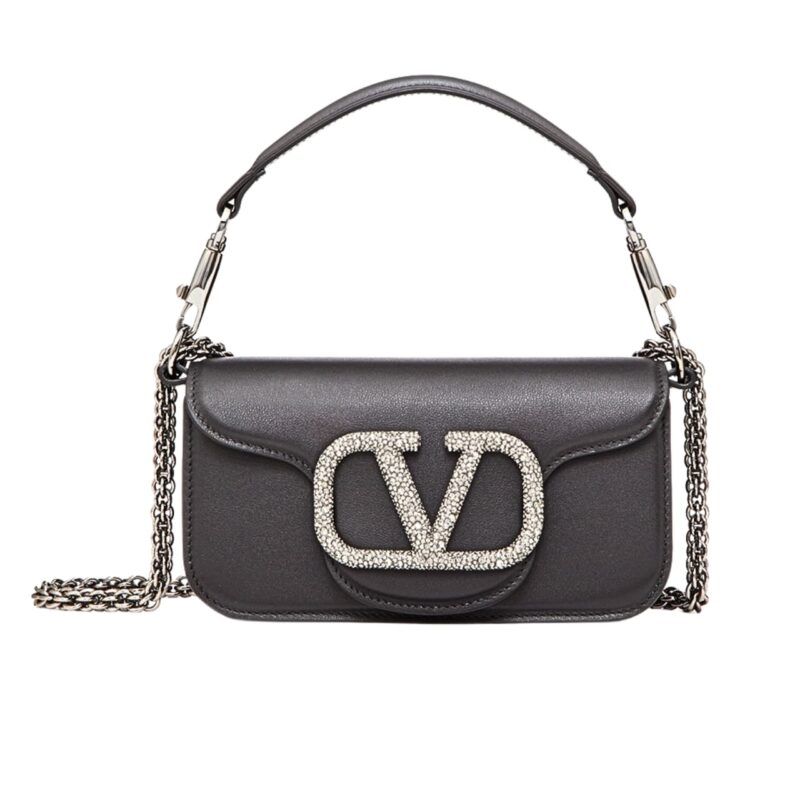 VALENTINO LOCÒ SMALL JEWEL LOGO BLACK 20CM 3W2B0K53CWR249
