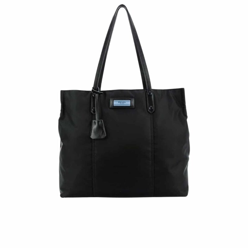 PRADA ETIQUETTE TOTE BAG BLACK 38CM