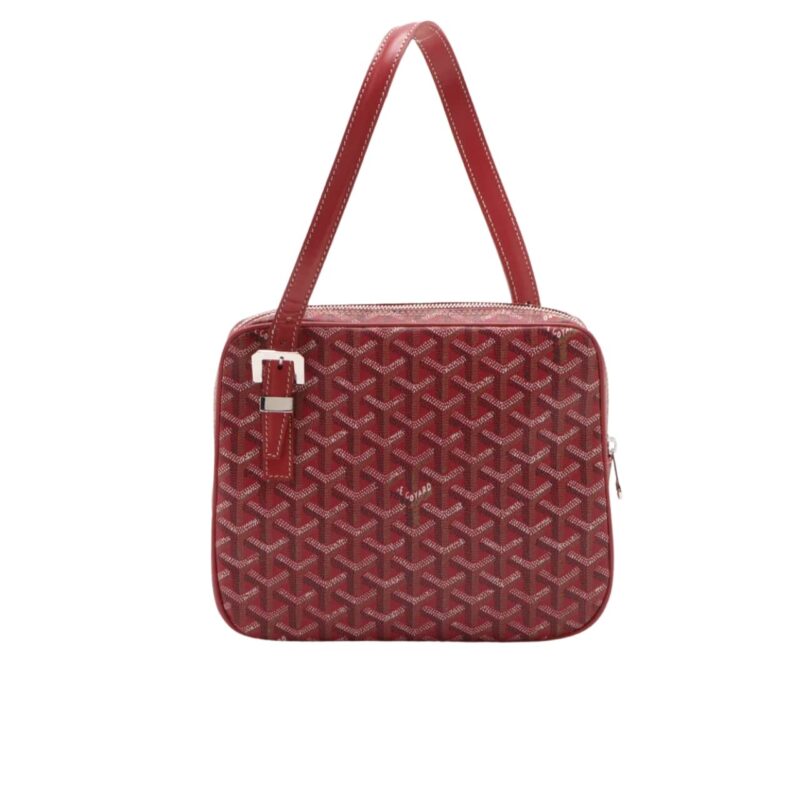 GOYARD YONA BAG COATED CANVAS BURGUNDY 23CM