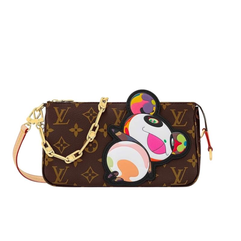 LOUIS VUITTON X TAKASHI MURAKAMI POCHETTE MONOGRAM BROWN 28CM M13440
