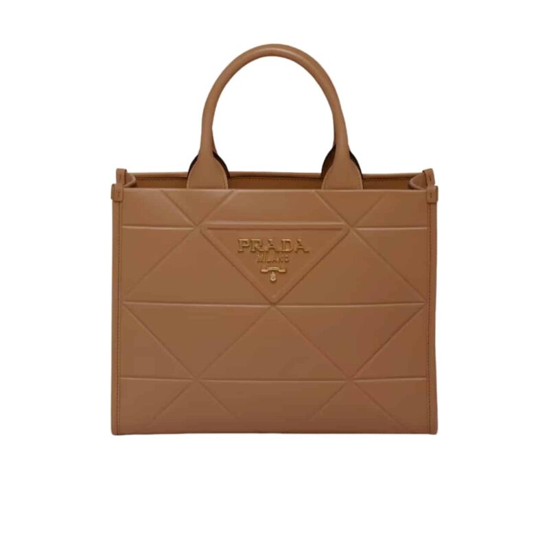 PRADA SMALL SYMBOLE BAG WITH TOPSTITCHING CARAMEL 28CM 1BA379 ASK F03OE V OCO