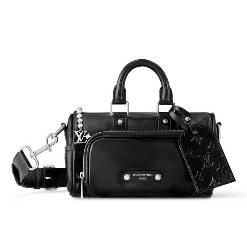 LOUIS VUITTON KEEPALL CARGO BANDOULIERE 25 BLACK 25CM M13988