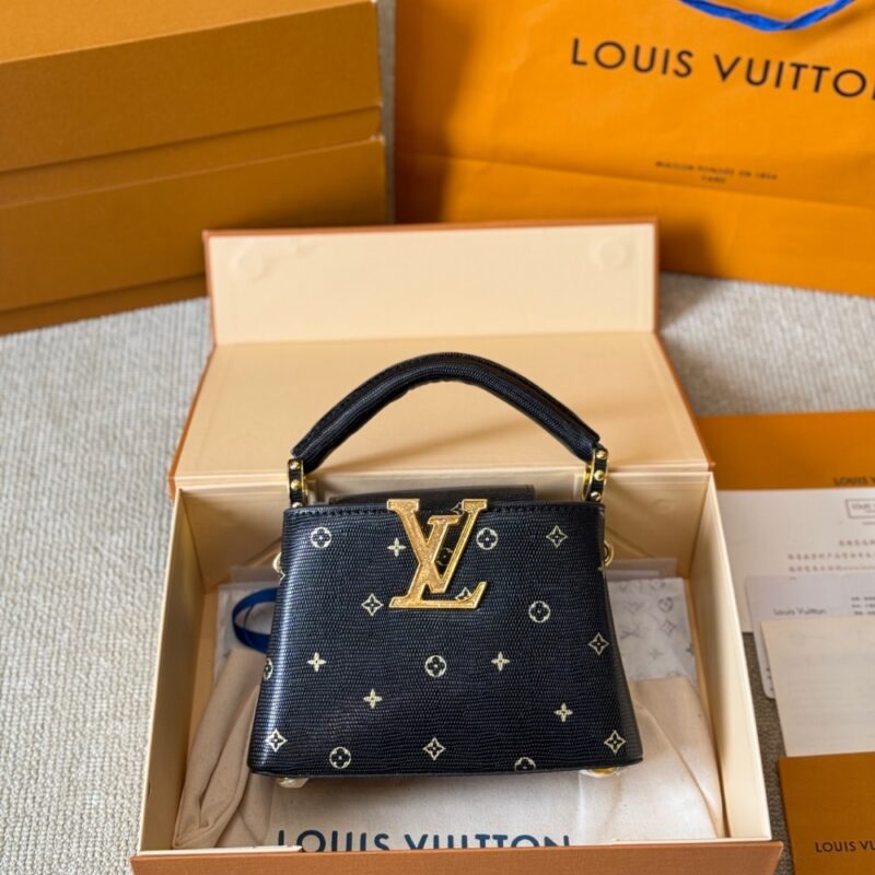 Alternative view of LOUIS VUITTON CAPUCINES MINI BLACK 20CM