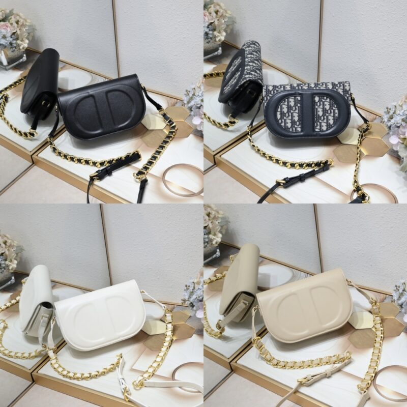 Alternative view of DIOR CD SIGNATURE BAG WITH STRAP BEIGE CD EMBOSSED BOX 21CM