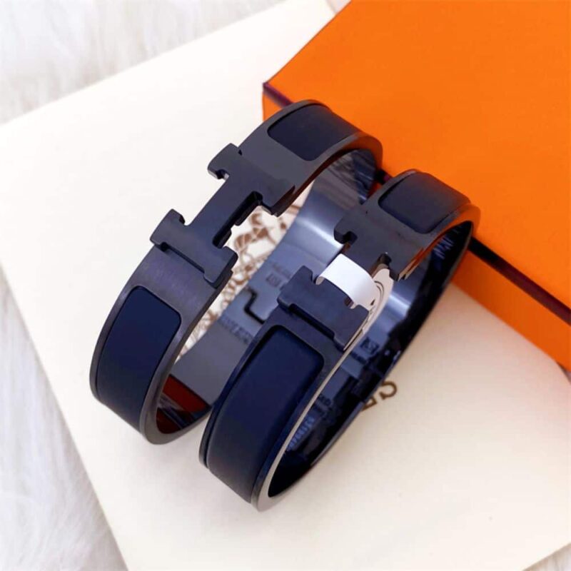 Alternative view of HERMES MINI CLIC ANCHOR CHAIN BRACELET BLACK H703203FK01T4