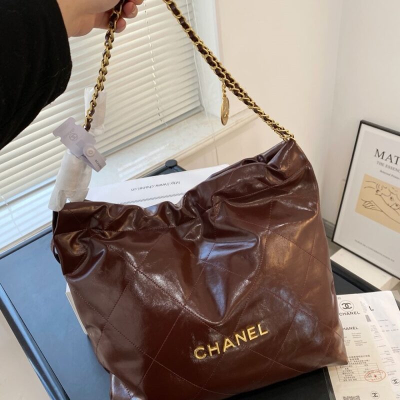 Alternative view of CHANEL 22 LARGE HANDBAG DARK BROWN 42CM AS3261 B19059 U1115