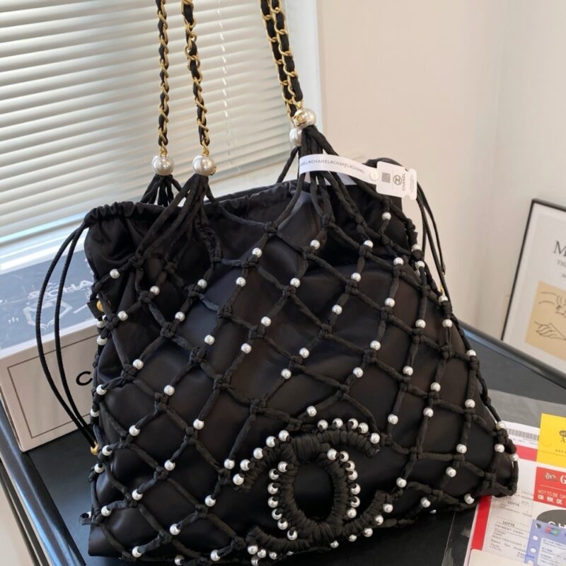 Alternative view of CHANEL COCO BEACH PEARL NET BAG 36CM