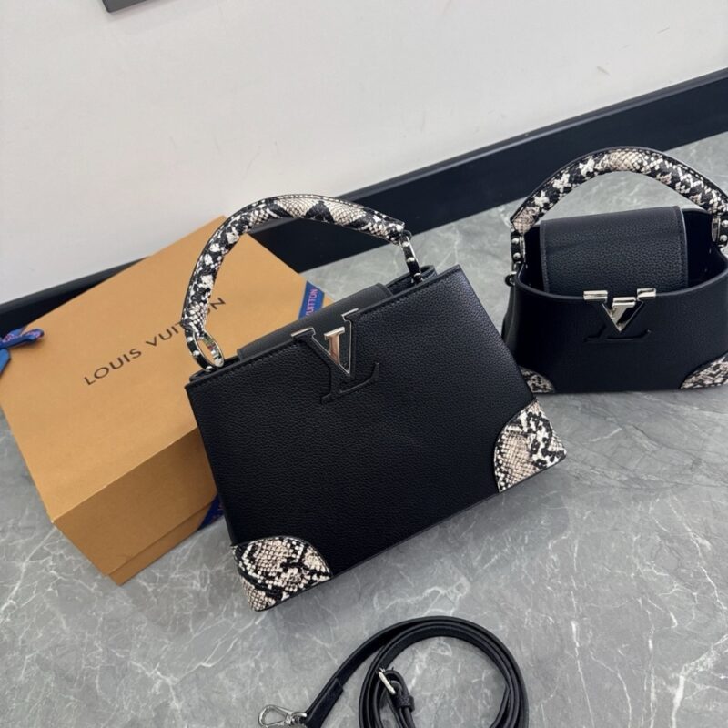 Alternative view of LOUIS VUITTON CAPUCINES PYTHON HANDBAG 27CM