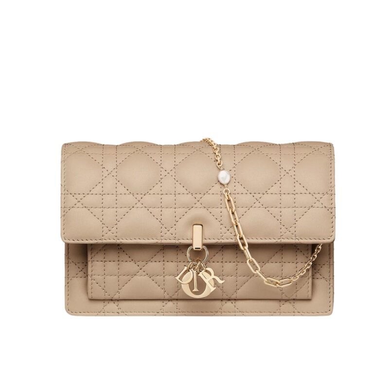 DIOR MY DIOR DAILY POUCH WITH CHAIN SAND COLORED CANNAGE 19CM S0937ONMJ M116