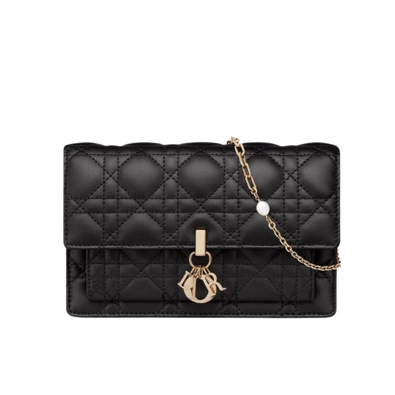 DIOR MY DIOR DAILY POUCH WITH CHAIN BLACK CANNAGE 19CM S0937ONMJ M900