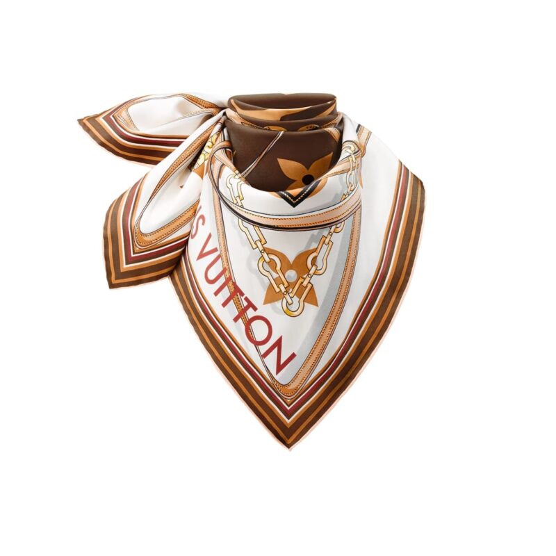 LOUIS VUITTON ULTIMATE MONOGRAM SCARF IN BROWN 90CM M77639