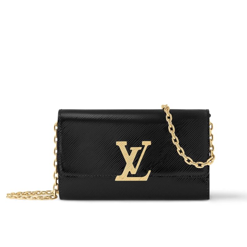 LOUIS VUITTON POCHETTE LOUISE BAG BLACK 22CM M23756
