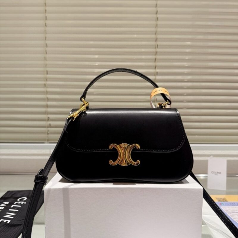 Alternative view of CELINE TEEN CELINE LOLA IN SHINY BLACK 23CM 119533BF4 38NO