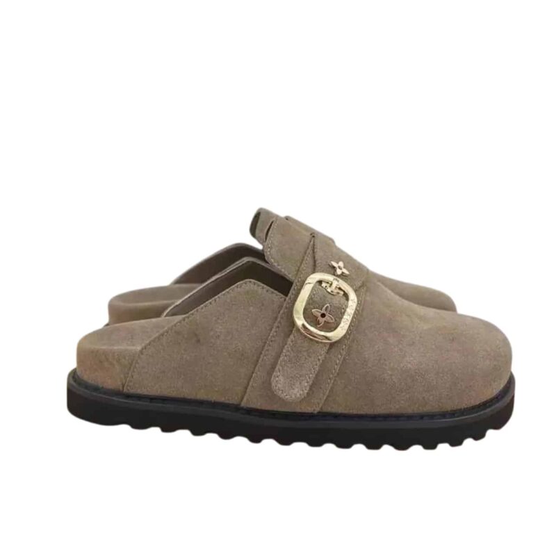 LOUIS VUITTON COSY FLAT COMFORT CLOG GREY