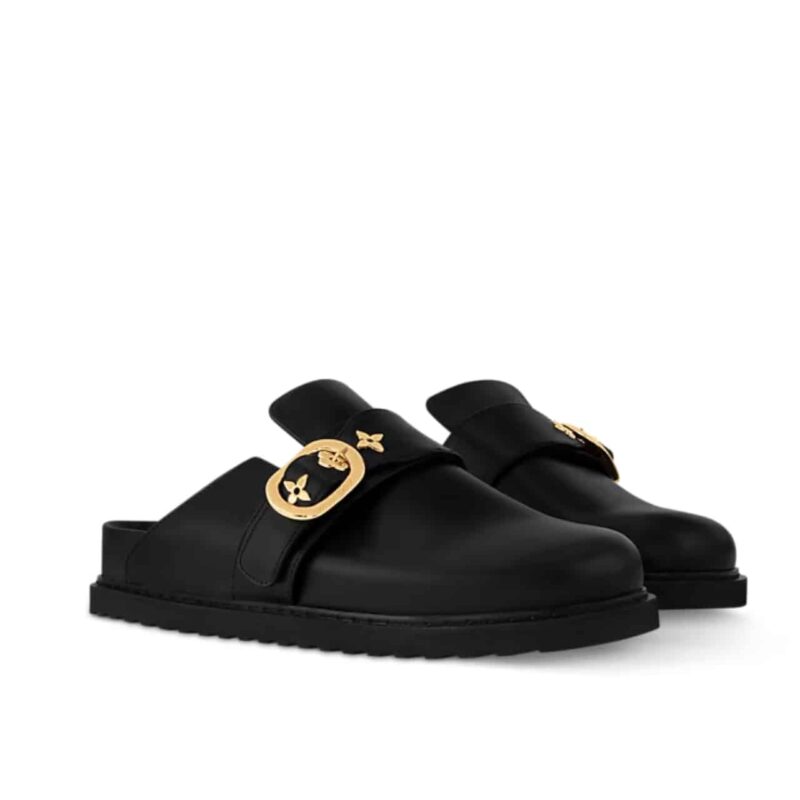 LOUIS VUITTON COSY FLAT COMFORT CLOG BLACK 1AGVPT