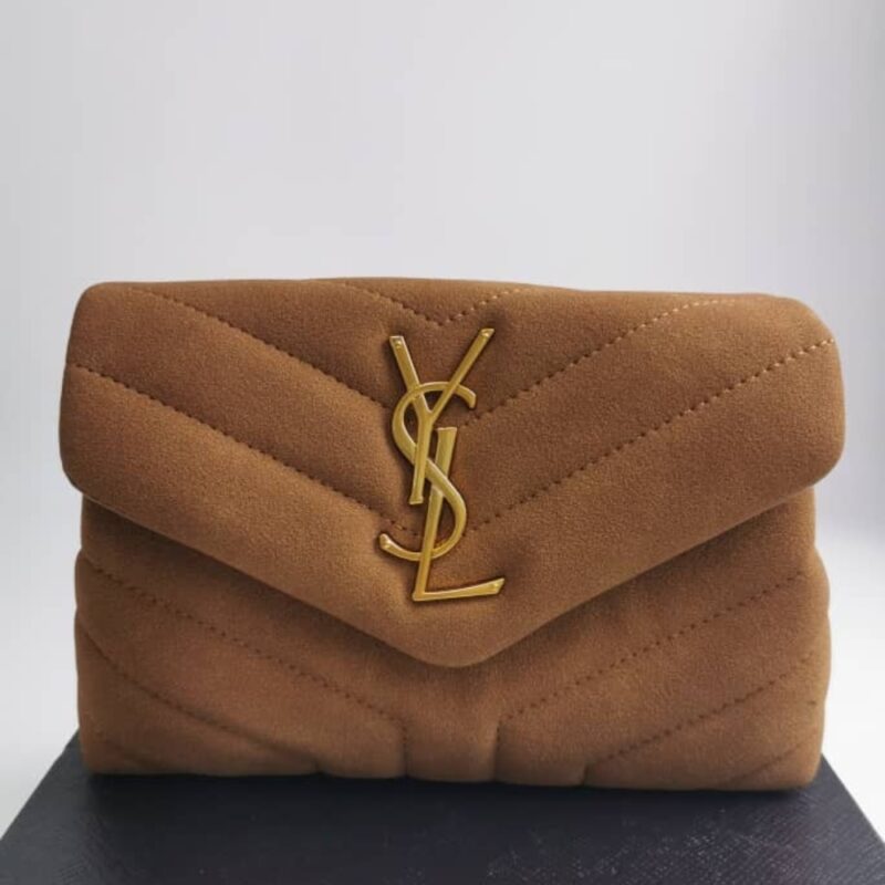 Alternative view of SAINT LAURENT LOULOU SMALL SHOULDER BAG IN SUEDE 22CM