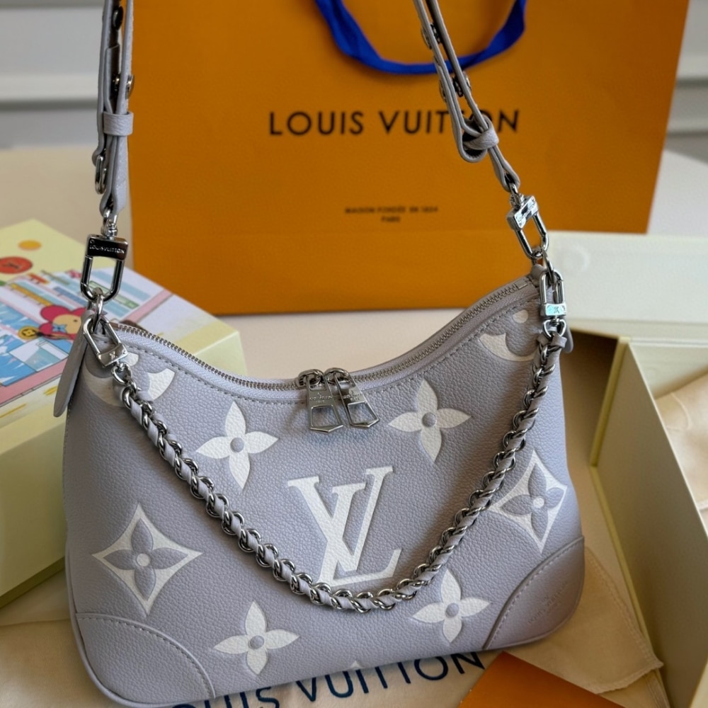LOUIS VUITTON BOULOGNE BICOLOR MONOGRAM EMPREINTE LEATHER QUARTZ 27CM M14211 - Image 3