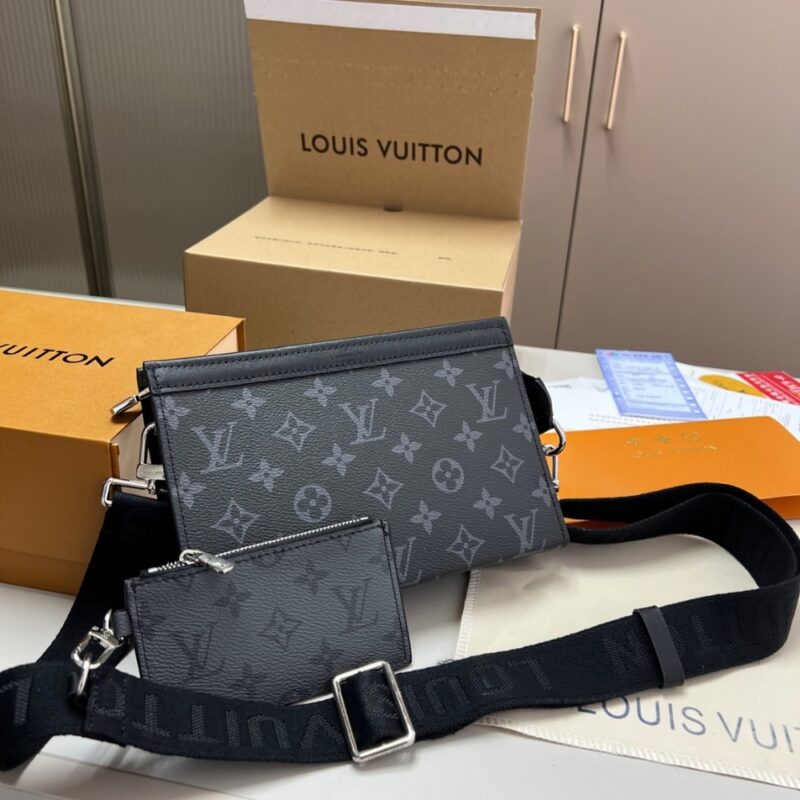 Alternative view of LOUIS VUITTON GASTON WEARABLE WALLET MONOGRAM ECLIPSE BLACK 21CM M81124
