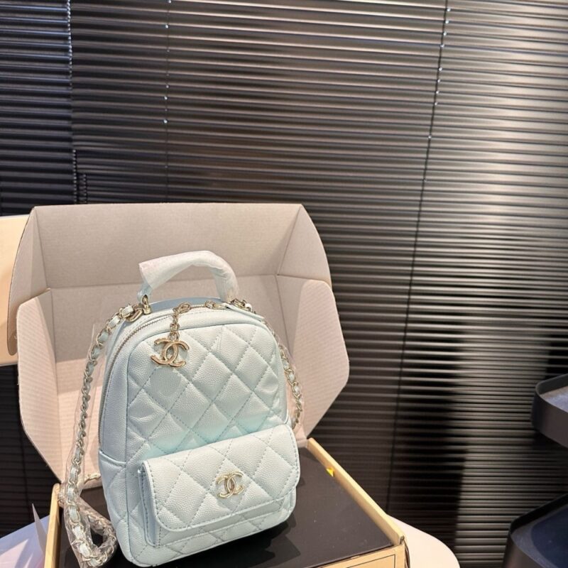 Alternative view of CHANEL CLASSIC MINI BACKPACK LIGHT GRAY 12CM  AP3753 B10583 NAAUH