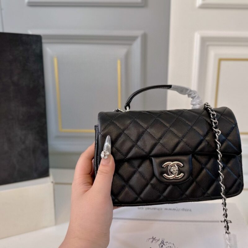 Alternative view of CHANEL MINI FLAP BAG BLACK 20CM