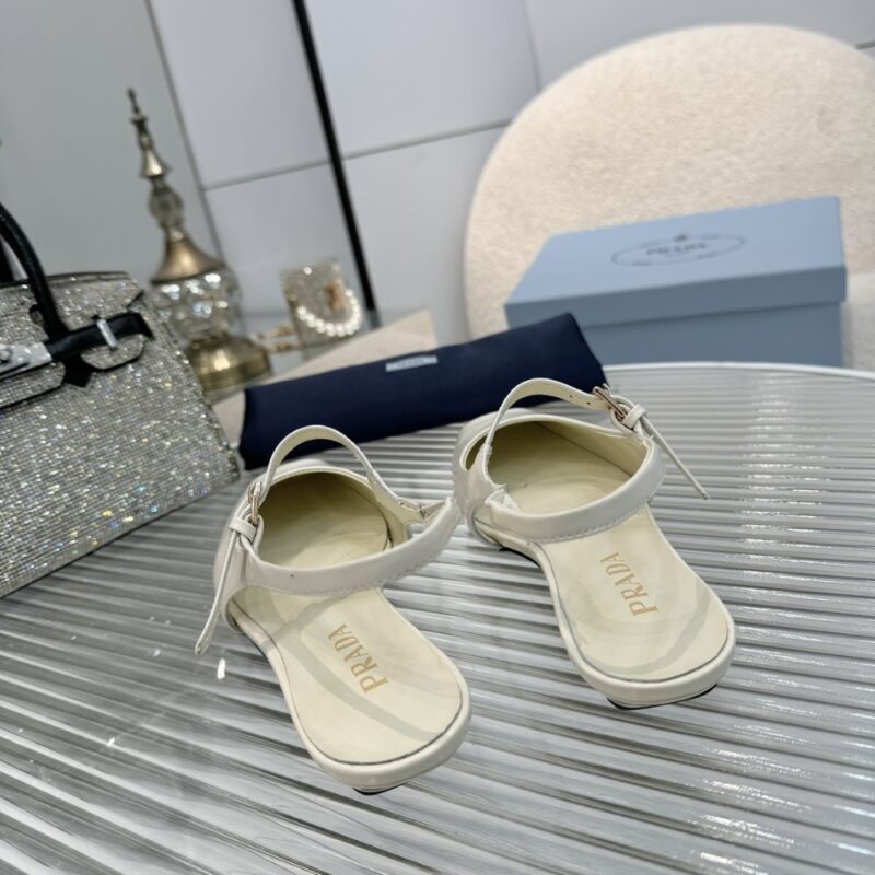 Alternative view of PRADA PATENT LEATHER SLINGBACK BALLERINAS IVORY 1F828N 069 F0304 F 015