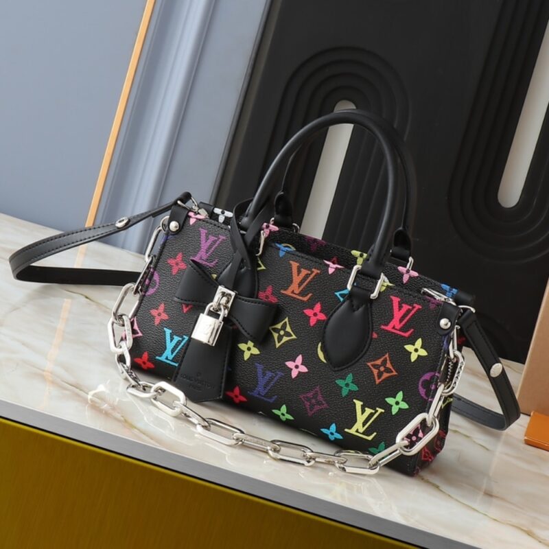 Alternative view of LOUIS VUITTON X TAKASHI MURAKAMI ONTHEGO EAST WEST CHAIN BLACK 25CM M13260