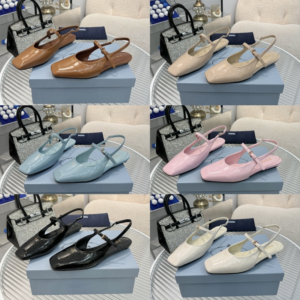 PRADA PATENT LEATHER SLINGBACK BALLERINAS IVORY 1F828N 069 F0304 F 015 - Image 5