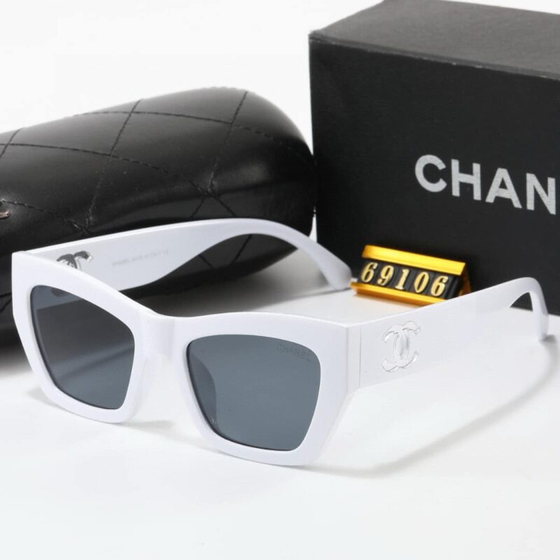 Alternative view of CHANEL CAT EYE SUNGLASSES ACETATE AND NYLON WHITE