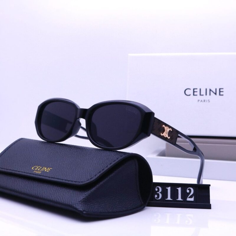 Alternative view of CELINE TRIOMPHE HOLE PUNCH SUNGLASSES BLACK