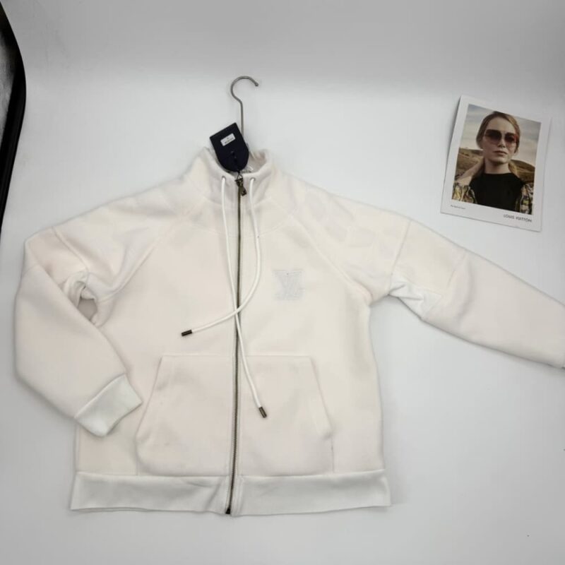 Alternative view of LOUIS VUITTON QUILTED TEXTURED WOOL BLOUSON MILKY WHITE 1AGJXG