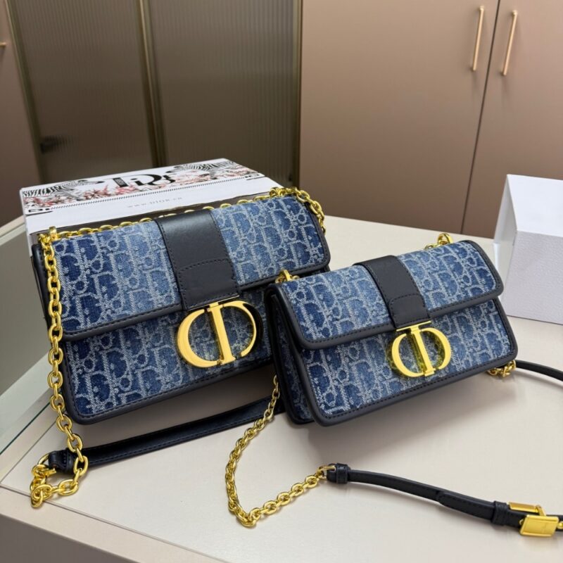 Alternative view of DIOR 30 MONTAIGNE EAST WEST BAG WITH CHAIN BLUE 21CM M9334UDCE M49E