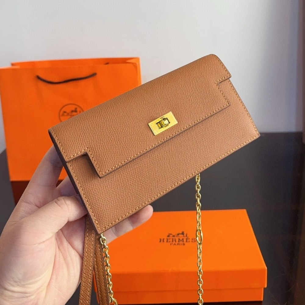 HERMES KELLY POCKET LONG WALLET IN GOLD 19CM H084940CK37 - Image 2