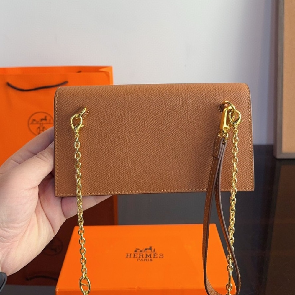 HERMES KELLY POCKET LONG WALLET IN GOLD 19CM H084940CK37 - Image 5