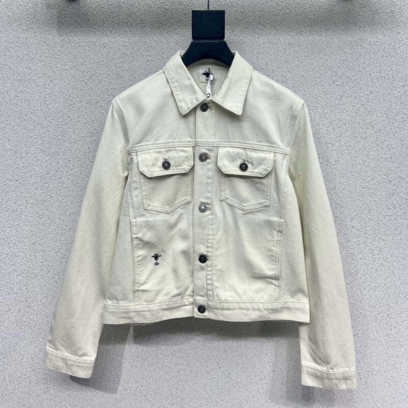 Alternative view of DIOR DENIM JACKET WITH AROUND THE WORLD MOTIF ECRU 512V11A3040 X0876