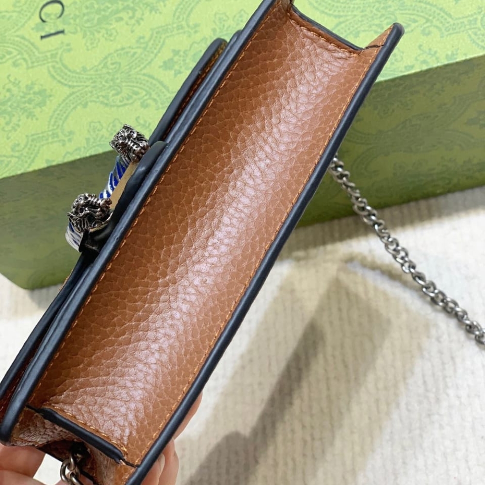 Gucci Dionysus Super Mini Denim Dark Blue And Brown 16Cm 476432 2KQFN 4483 - Image 4