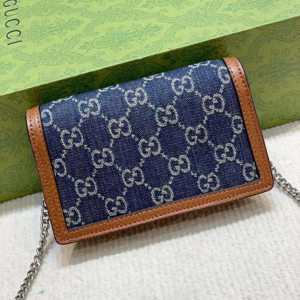 Gucci Dionysus Super Mini Denim Dark Blue And Brown 16Cm 476432 2KQFN 4483 - Image 5