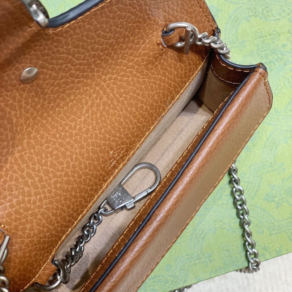 Gucci Dionysus Super Mini Denim Dark Blue And Brown 16Cm 476432 2KQFN 4483 - Image 9