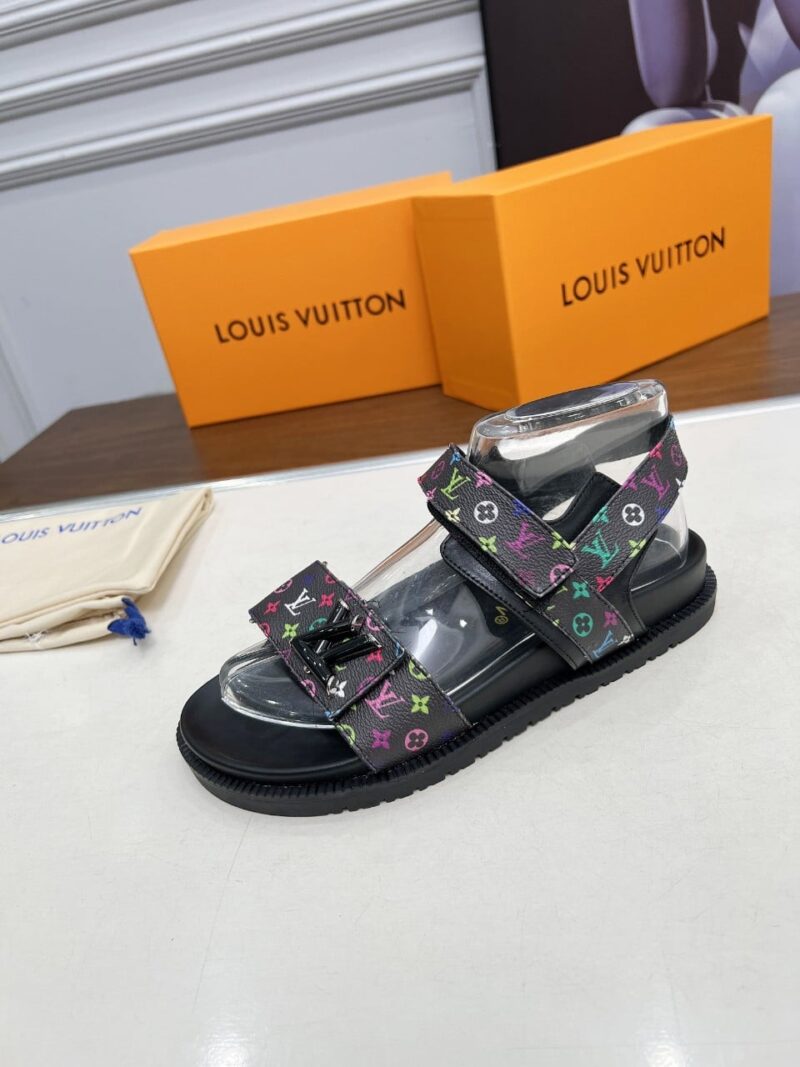 Alternative view of LOUIS VUITTON X MURAKAMI LV SUNSET FLAT COMFORT SANDAL BLACK 1AGXF6
