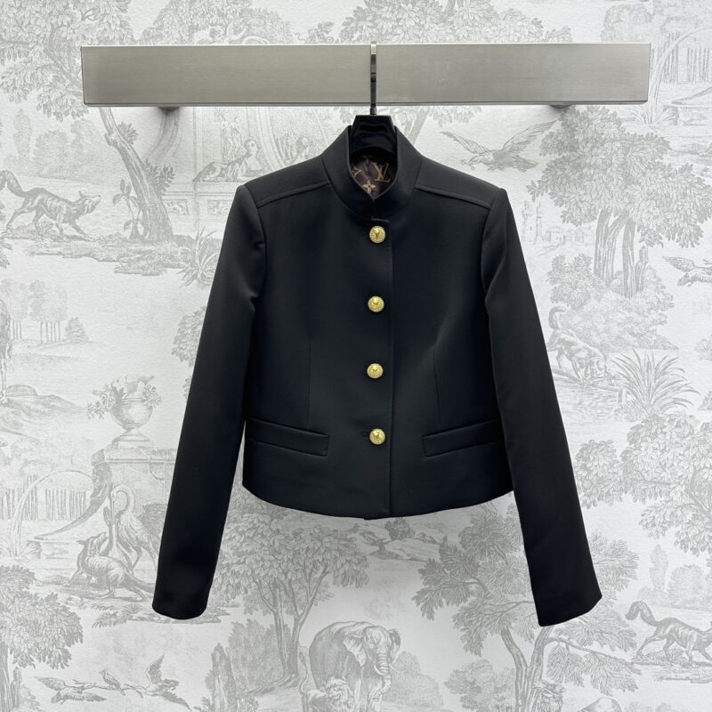 Alternative view of LOUIS VUITTON LV BUTTON OFFICER JACKET BLACK 1AGOKI