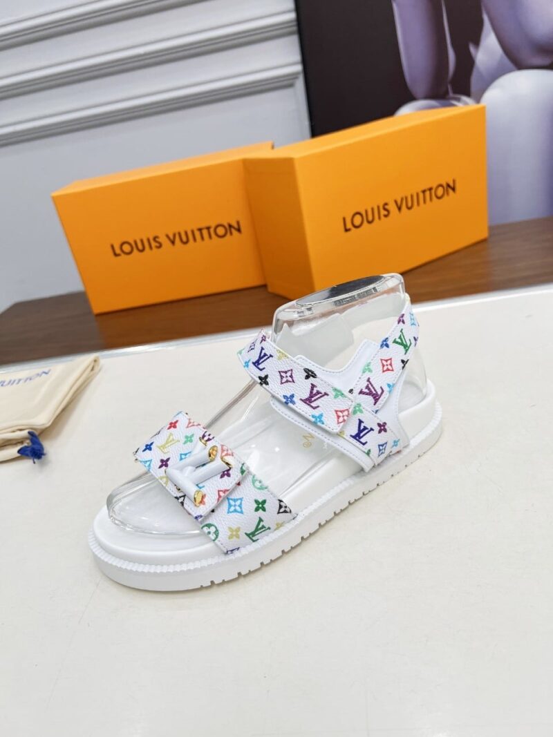 Alternative view of LOUIS VUITTON X MURAKAMI LV SUNSET FLAT COMFORT SANDAL WHITE 1AGXEQ