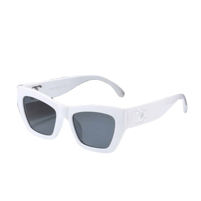 CHANEL CAT EYE SUNGLASSES ACETATE AND NYLON WHITE